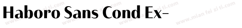 Haboro Sans Cond Ex字体转换